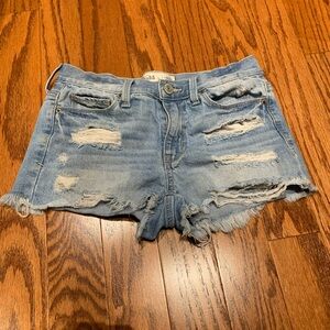 Mudd Light Blue Ripped Jean Shorts